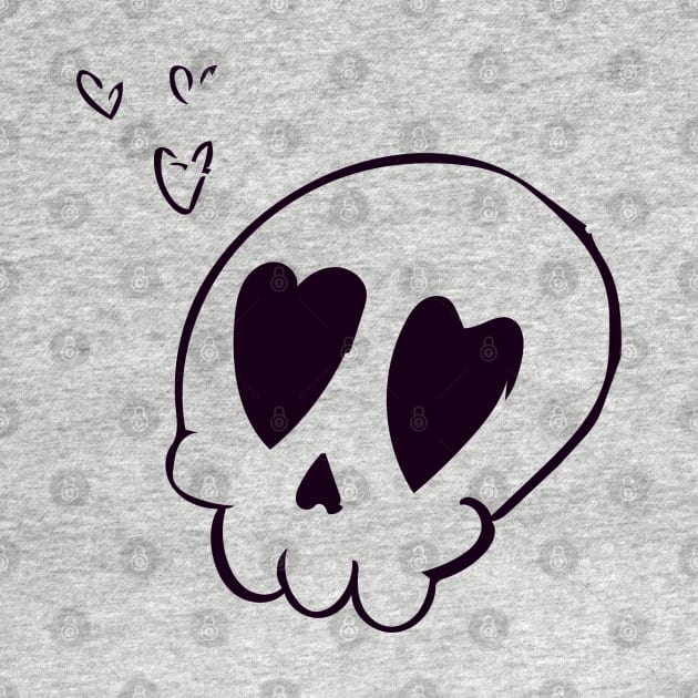 Heart Eye Skull by Avengedqrow